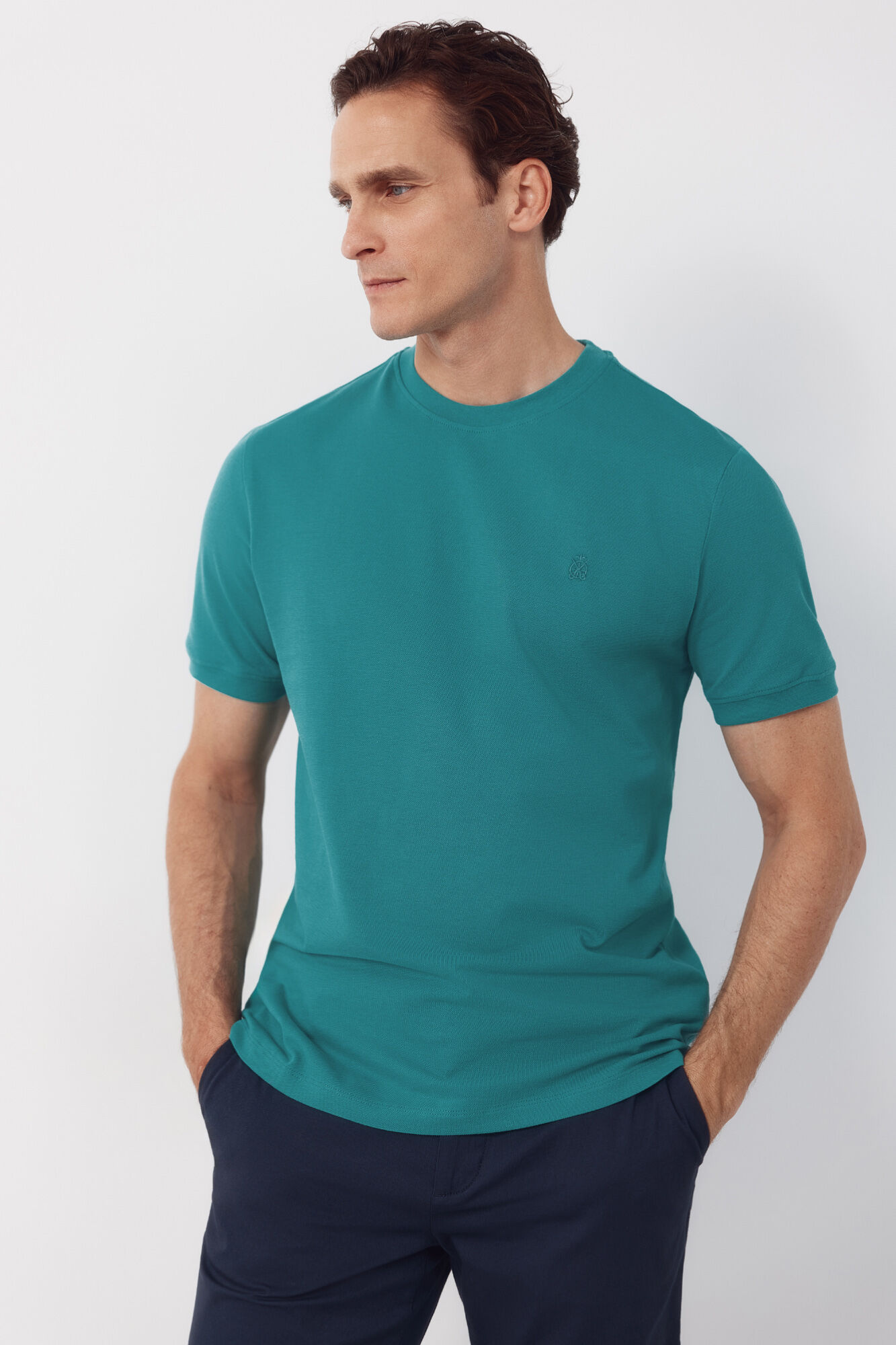 Cortefiel T-shirt b&aacute;sica em piqu&eacute;