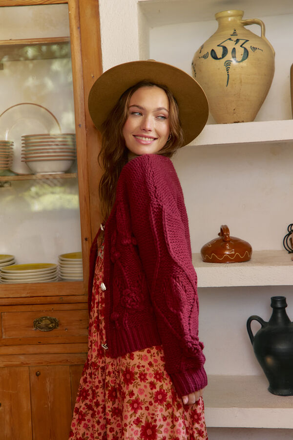 Jaase Cárdigan de punto Vino