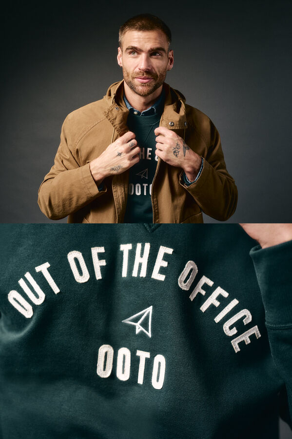 OOTO Sudadera caja logo Verde oscuro