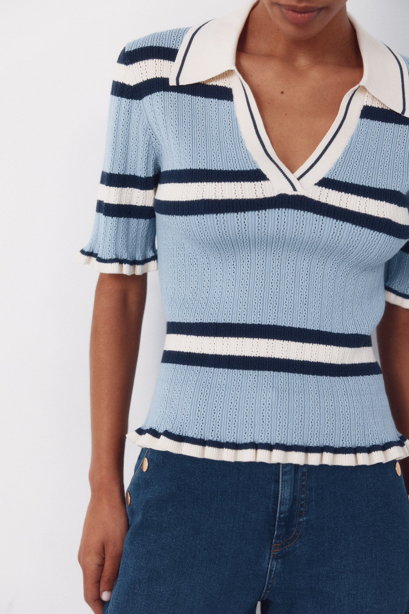 Cortefiel Camisola polo &agrave;s riscas