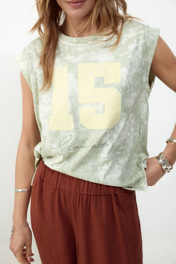 Slowlove Camiseta estampado oversize Blue