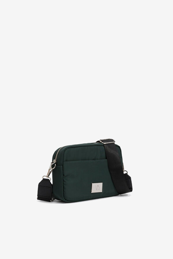 Vilanova Bolso Bandolera de Nailon Estampado Verde