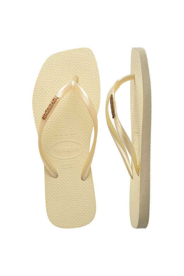 Havaianas Chanclas Slim Square Logo Metallic Amarillo