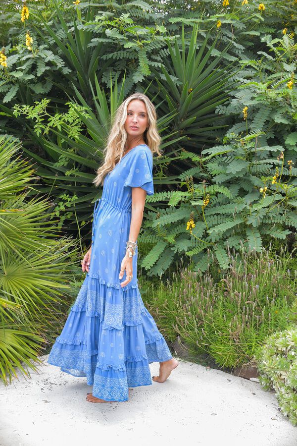 Jaase Vestido largo fluido Blue