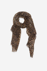 Cortefiel Fular leopardo Estampado marr&oacute;n