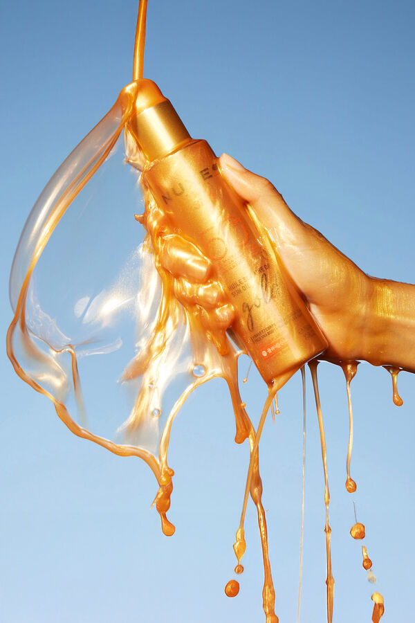 Nuxe &Oacute;leo bronzeador Nuxe Sun Gold para rosto e corpo FPS 50 150ml Castanho