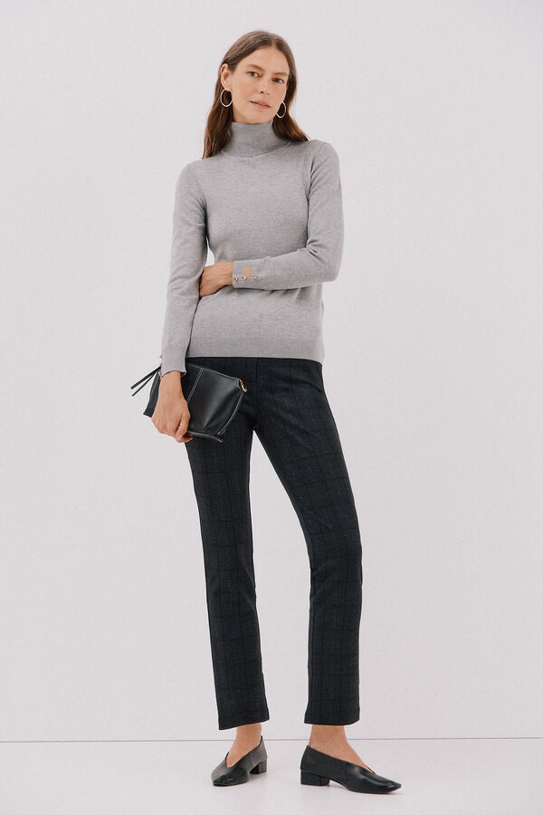 Cortefiel Bolsa tiracolo b&aacute;sica com costura Preto