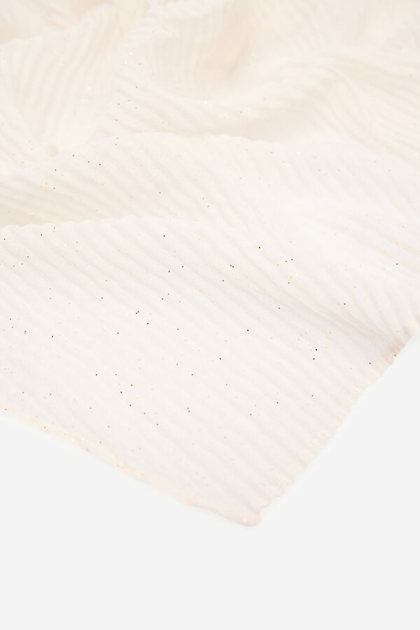 Cortefiel Cachecol plissado em lurex Tostado