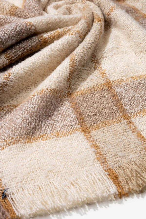 Vilanova Manta Bufanda a Cuadros Beige