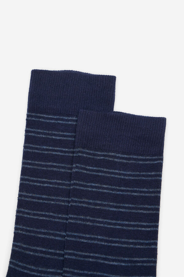 Cortefiel Micro stripe socks Navy