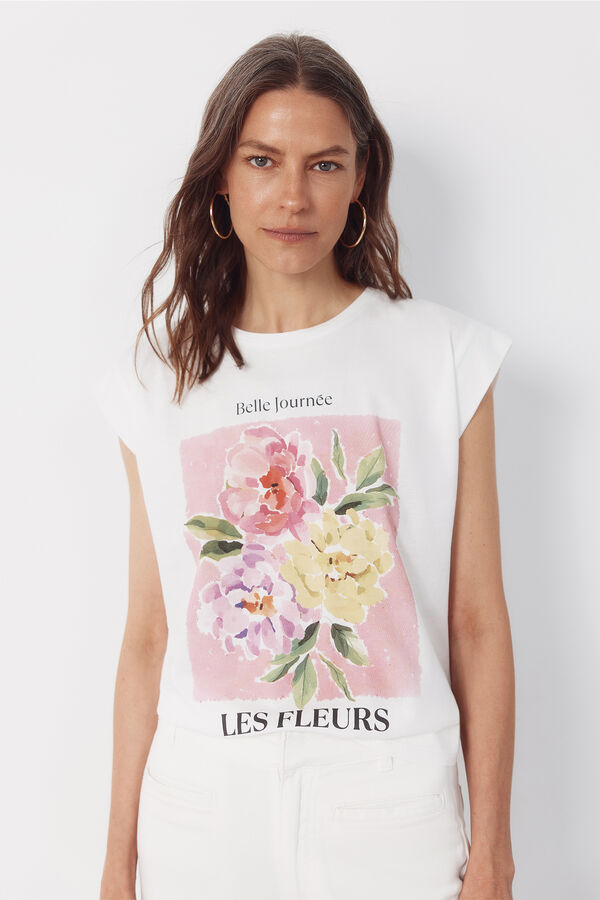 Cortefiel Camiseta estampada Multicolor