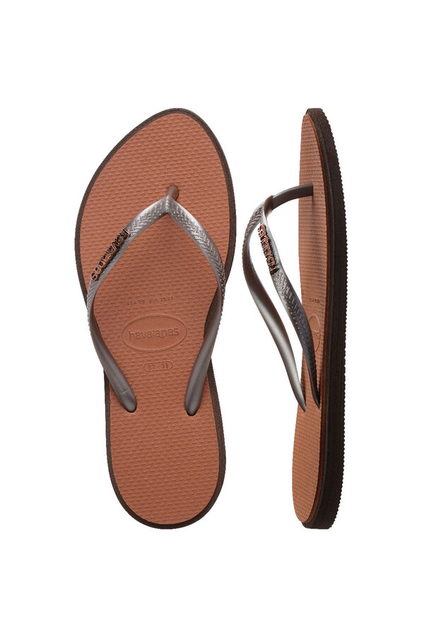 Havaianas Sandalia Slim Point Marr&oacute;n oscuro