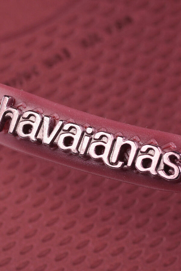 Havaianas Slim Square Logo Metallic Coral 