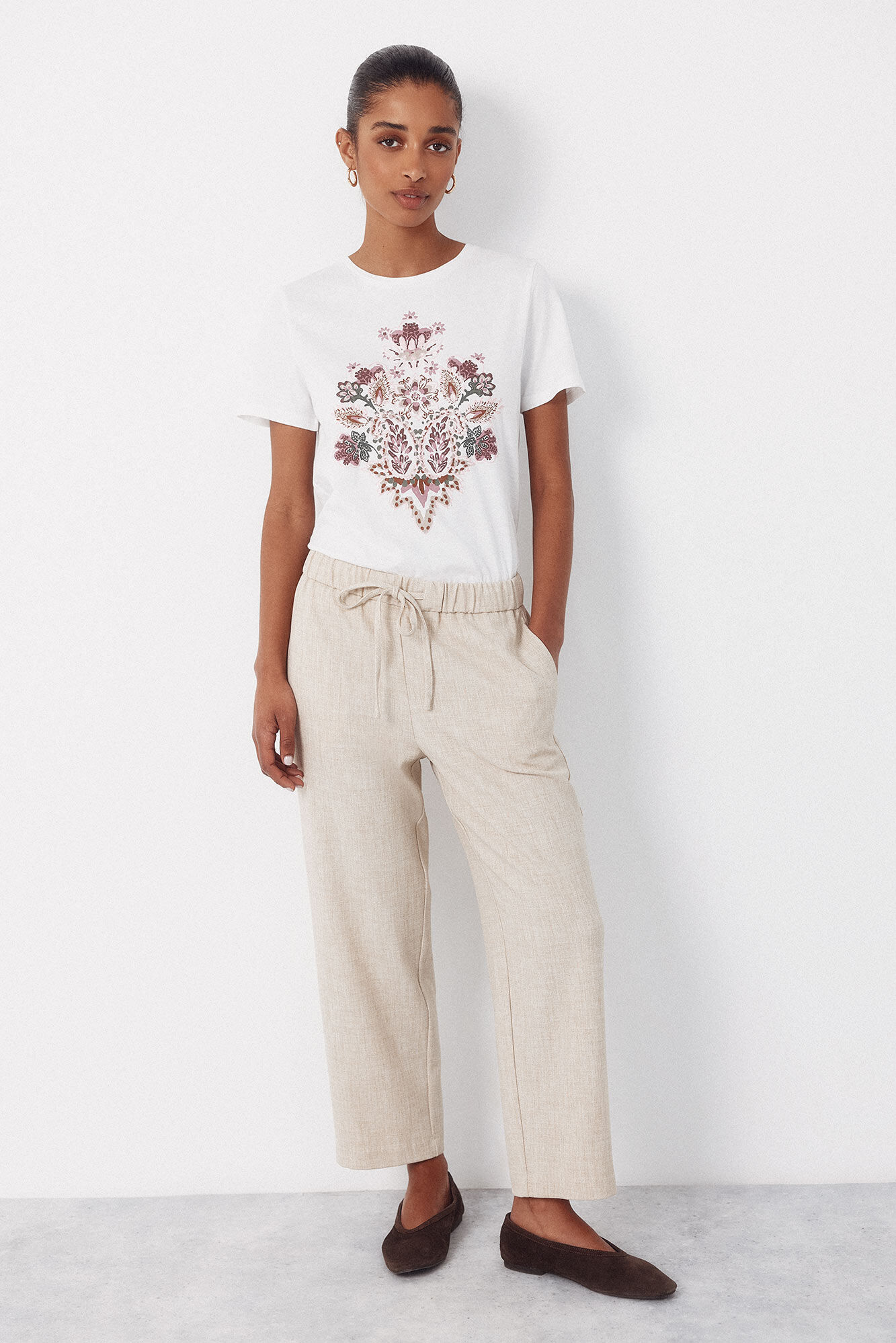 Cortefiel Camiseta com estampa floral