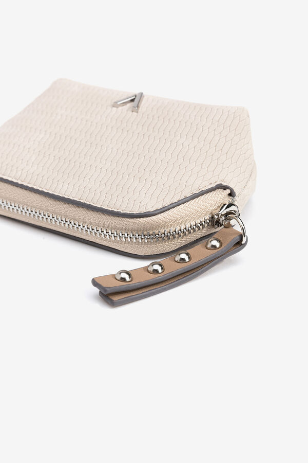 Vilanova Bolsita con efecto piel texturizada Marfil