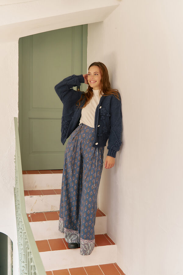 Jaase Cárdigan de punto Azul marino