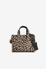 Vilanova City animal print bag Beige