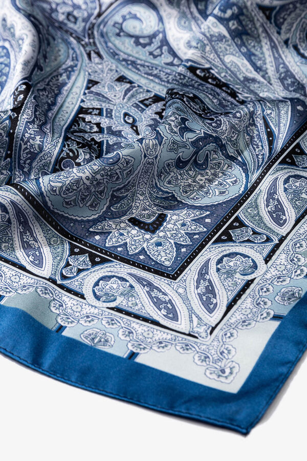 Vilanova Bandana Satinada Paisley Azul marino