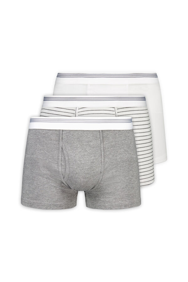 Cortefiel Pack 3 boxer punto Gris