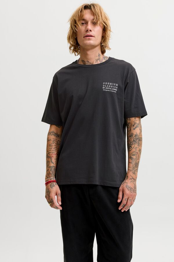 Jack & Jones Camiseta logo regular fit Negro