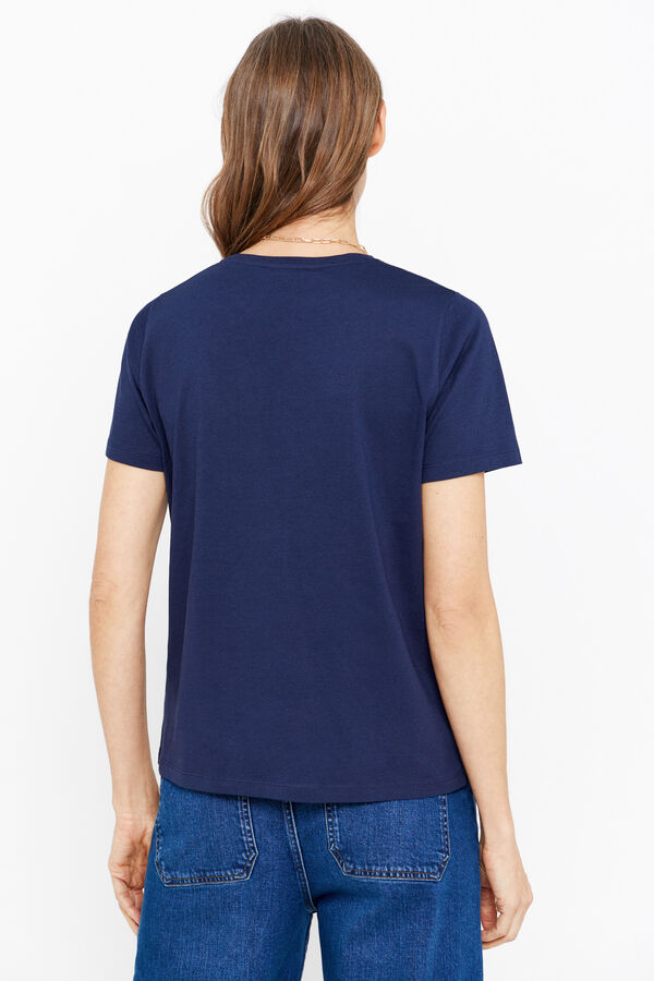 Cortefiel Camiseta estampada Azul marino