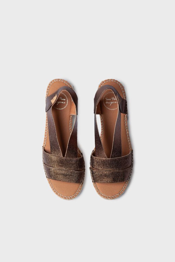 Toni Pons Sandalia tac&oacute;n de piel con el&aacute;sticos Brown