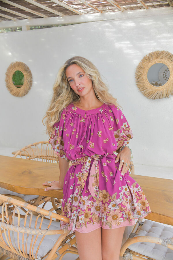 Jaase Vestido corto fluido Rosa