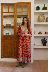 Jaase Vestido longo estampado Arlo da Lilliana Laranja