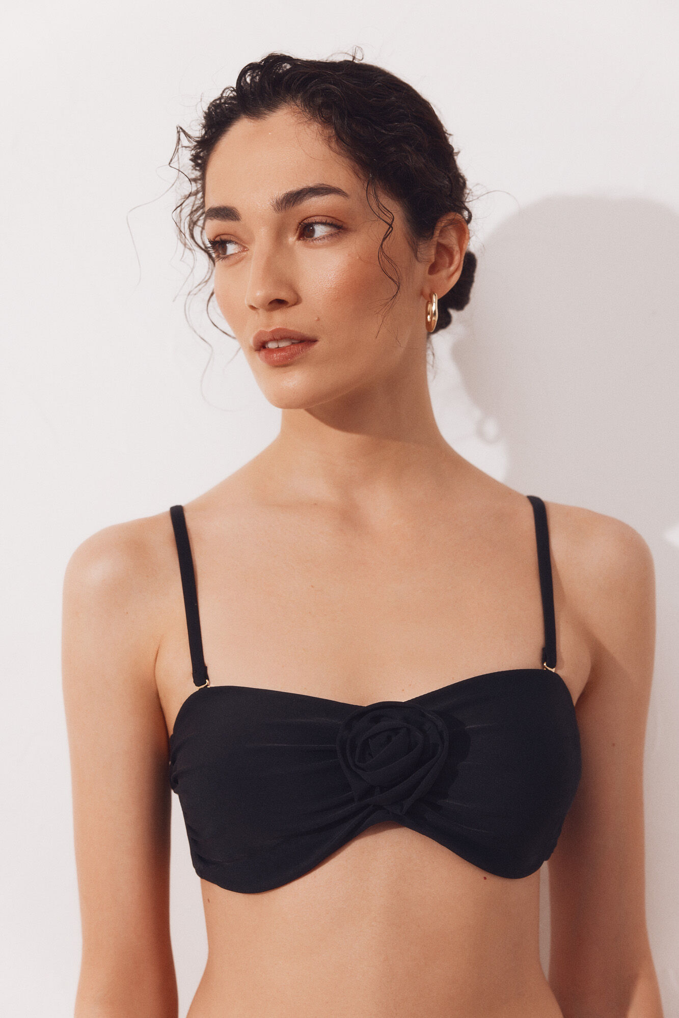 Cortefiel Top bikini bandeau flor