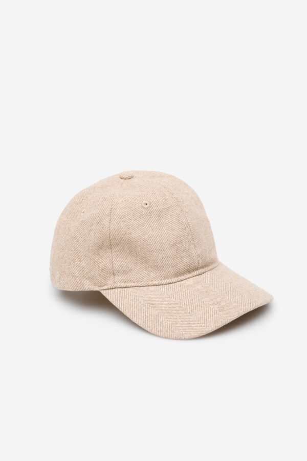 Cortefiel Gorra espiga Beige
