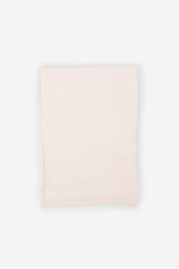 Cortefiel Cachecol plissado em lurex Tostado