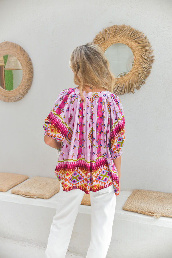 Jaase Blusa com mangas bufantes Subiu
