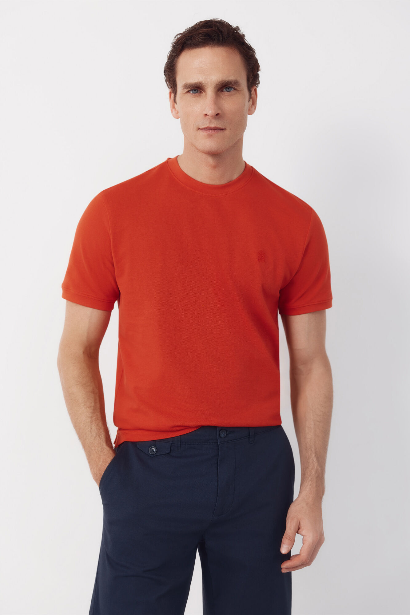 Cortefiel T-shirt b&aacute;sica em piqu&eacute;