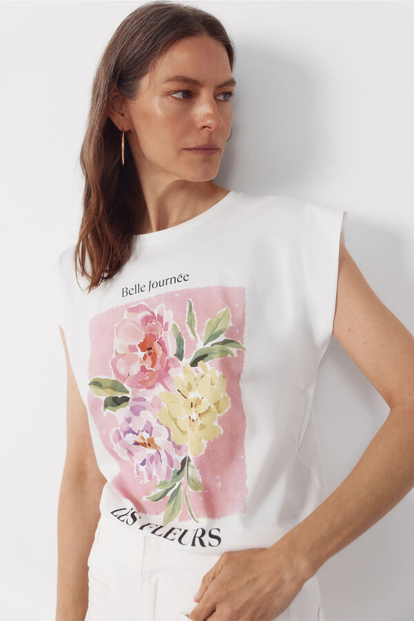 Cortefiel Camiseta estampada Multicolor