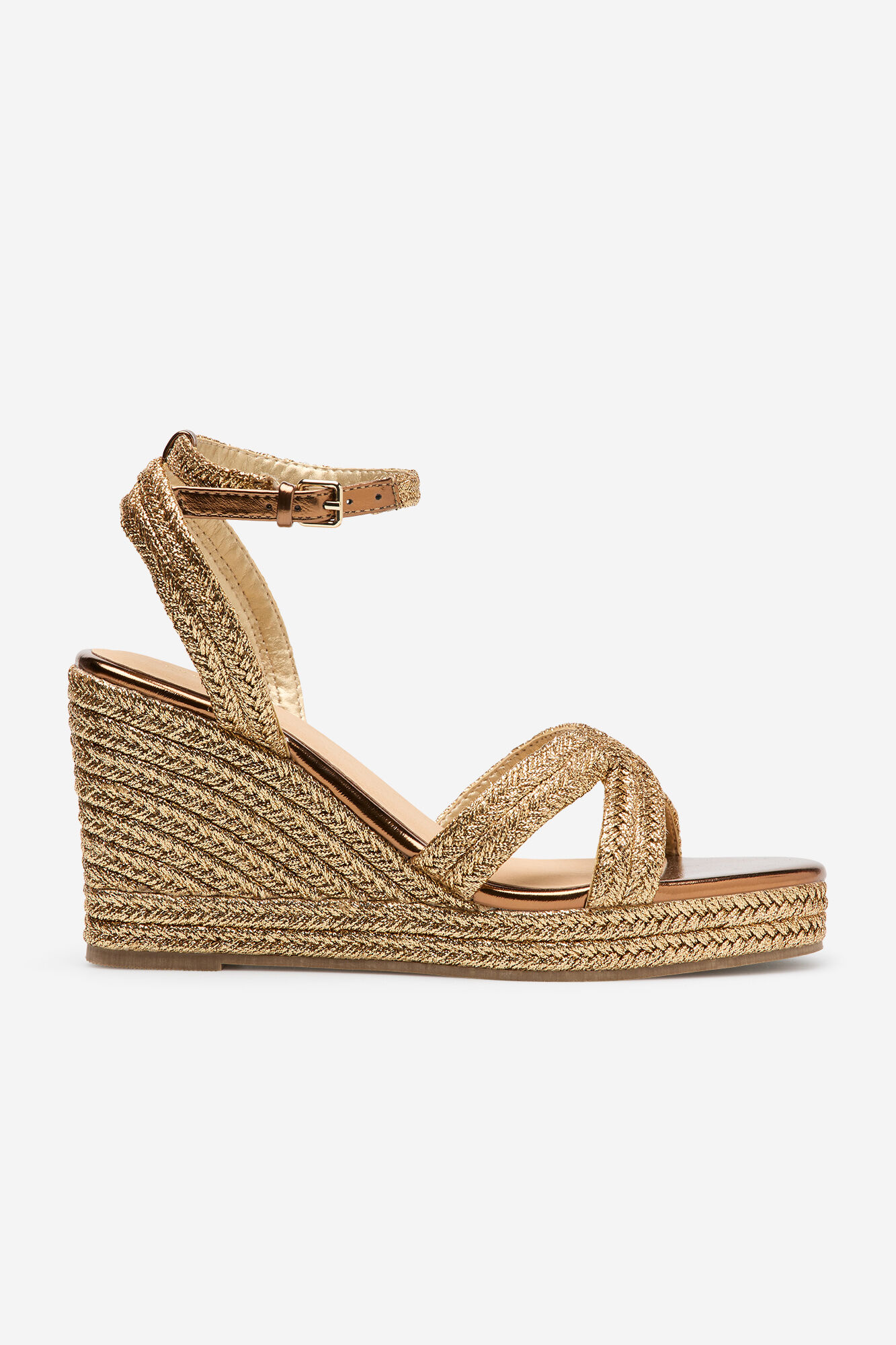 Cortefiel Sandalia cu&ntilde;a rafia