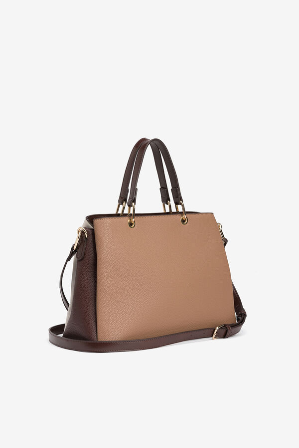 Vilanova Bolso City Efecto Piel Tricolor Beige