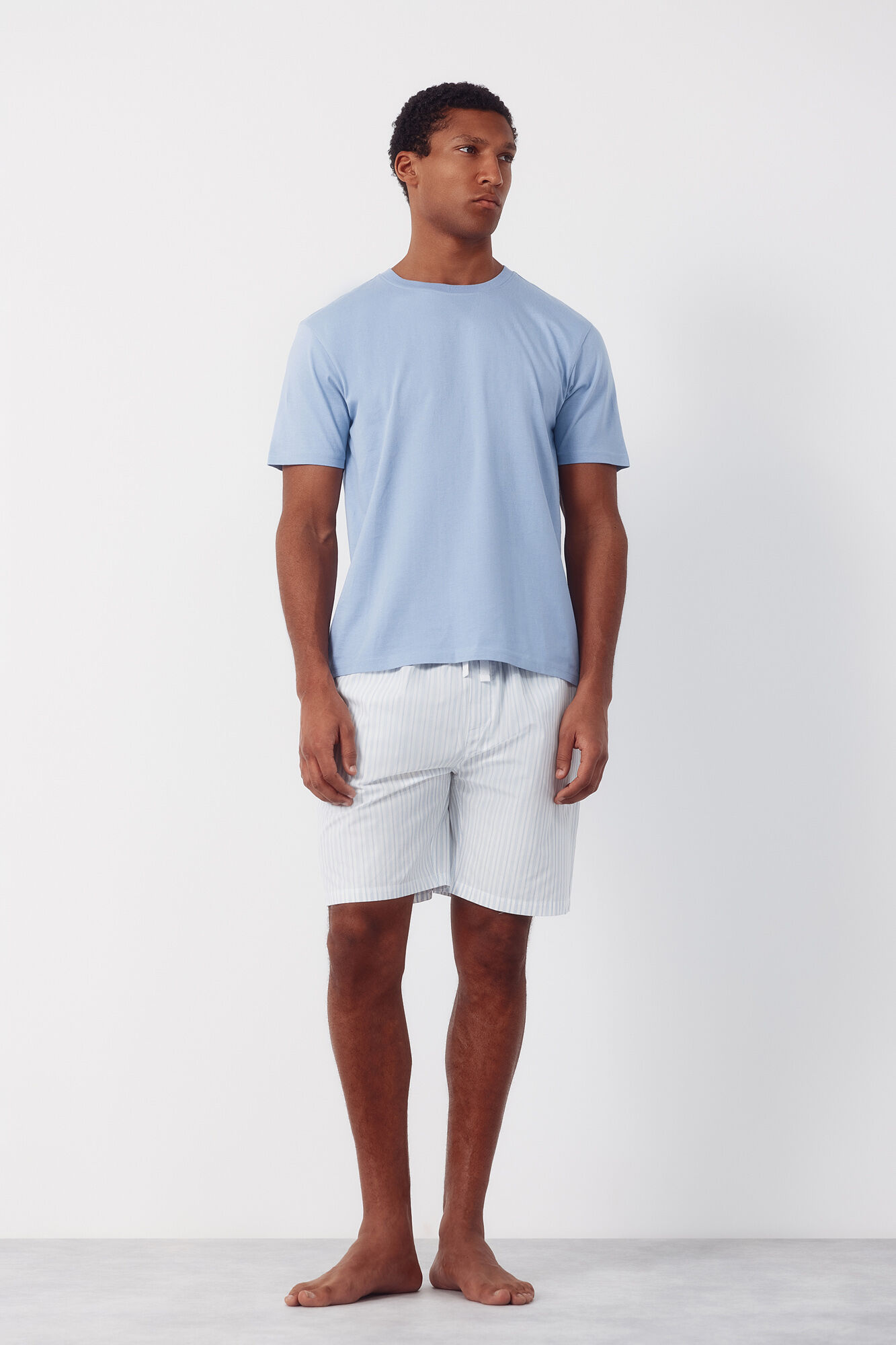 Cortefiel Set de pijama punto y tela