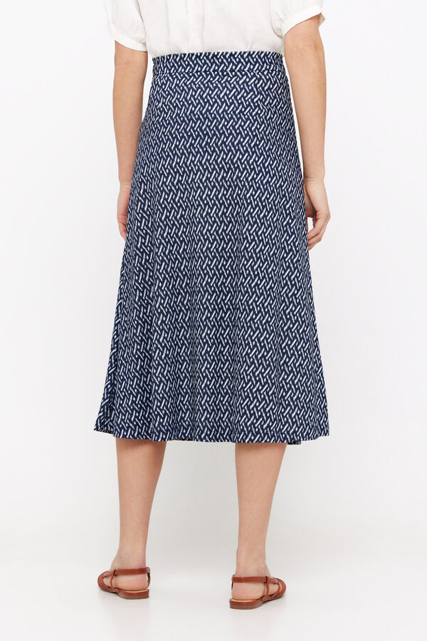 Cortefiel Midi circle skirt Printed blue