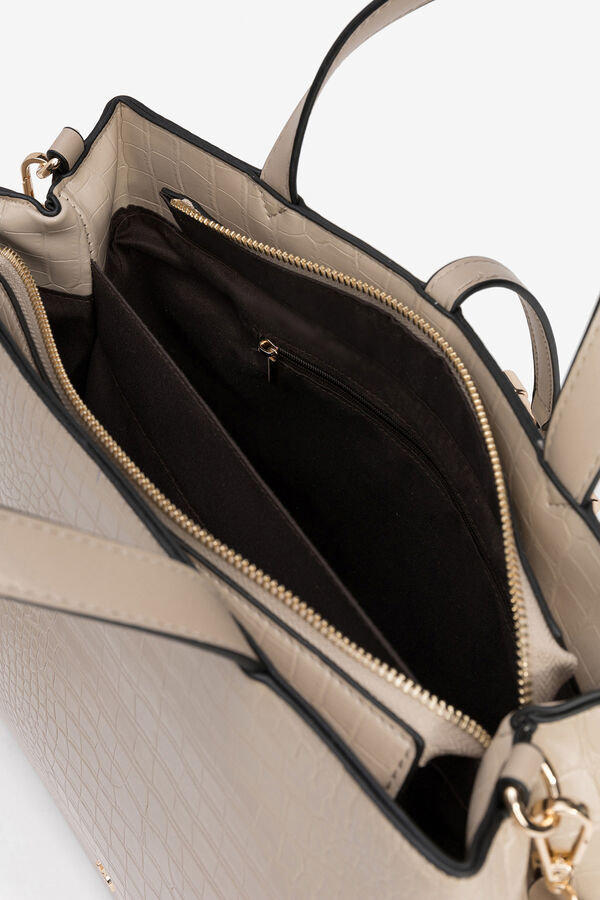 Vilanova Bolso City con Efecto Cocodrilo Beige