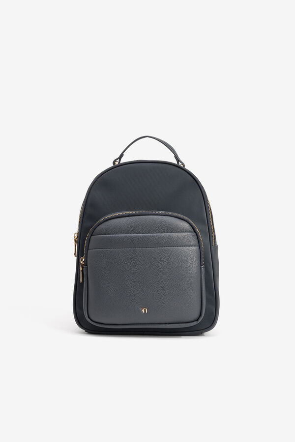 Vilanova Mochila Efecto Piel Gris