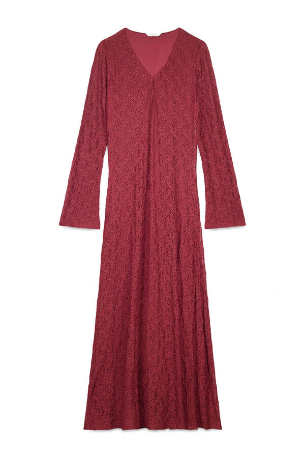 Slowlove Vestido encaje manga larga Garnet