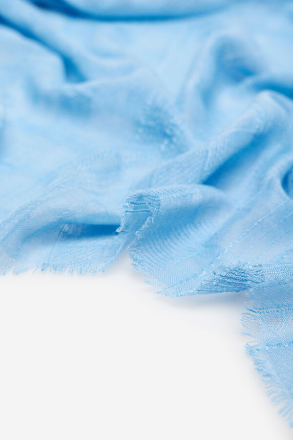 Cortefiel Lenço de seda ziguezague Azul