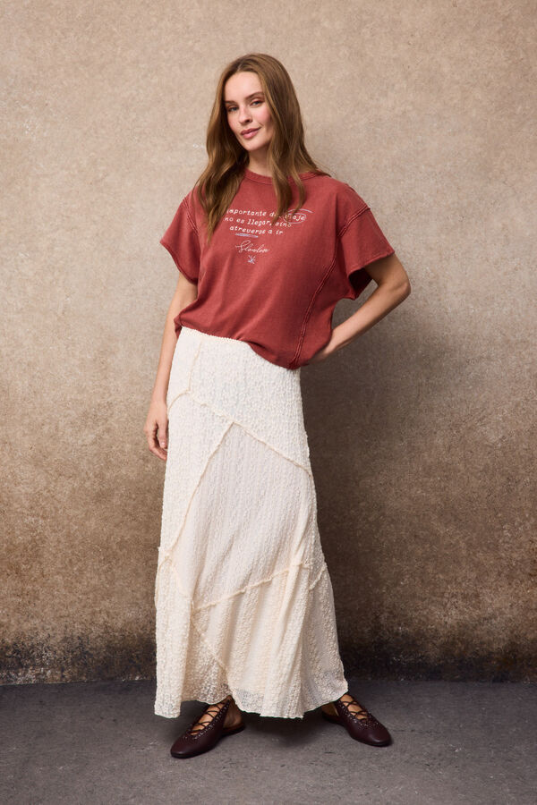 Slowlove T-shirt estampada Laranja
