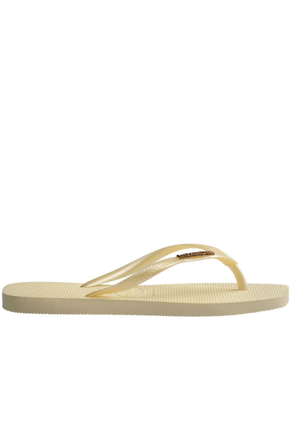 Havaianas Chanclas Slim Square Logo Metallic Amarillo