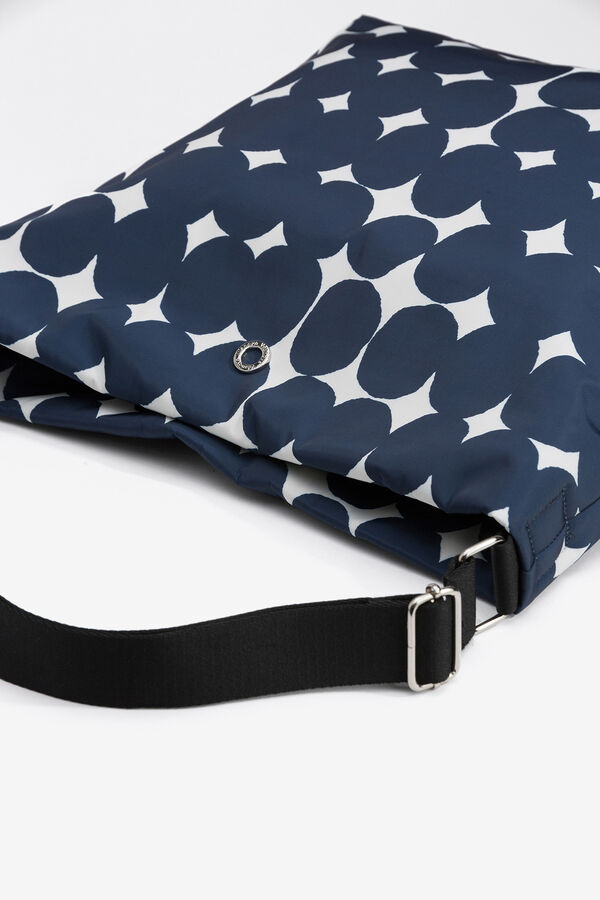 Vilanova Bolso de Hombro de Nylon Estampado Azul marino