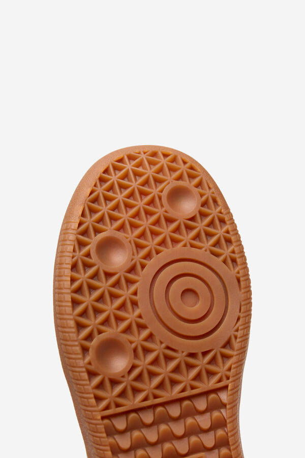 Cortefiel Pantufa rasteira com detalhe em crochet Castanho