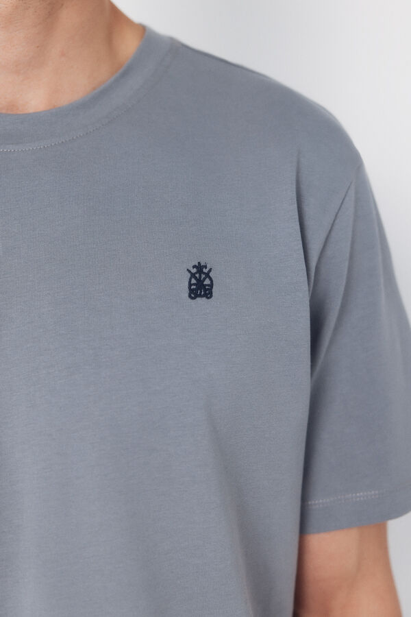 Cortefiel Camiseta b&aacute;sica Gris