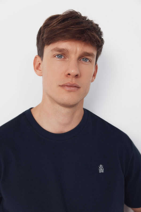 Cortefiel Camiseta b&aacute;sica Azul marino