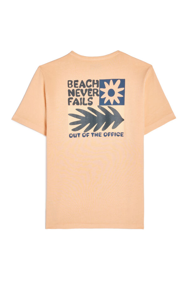 Cortefiel Camiseta estamapado logo OOTO Orange