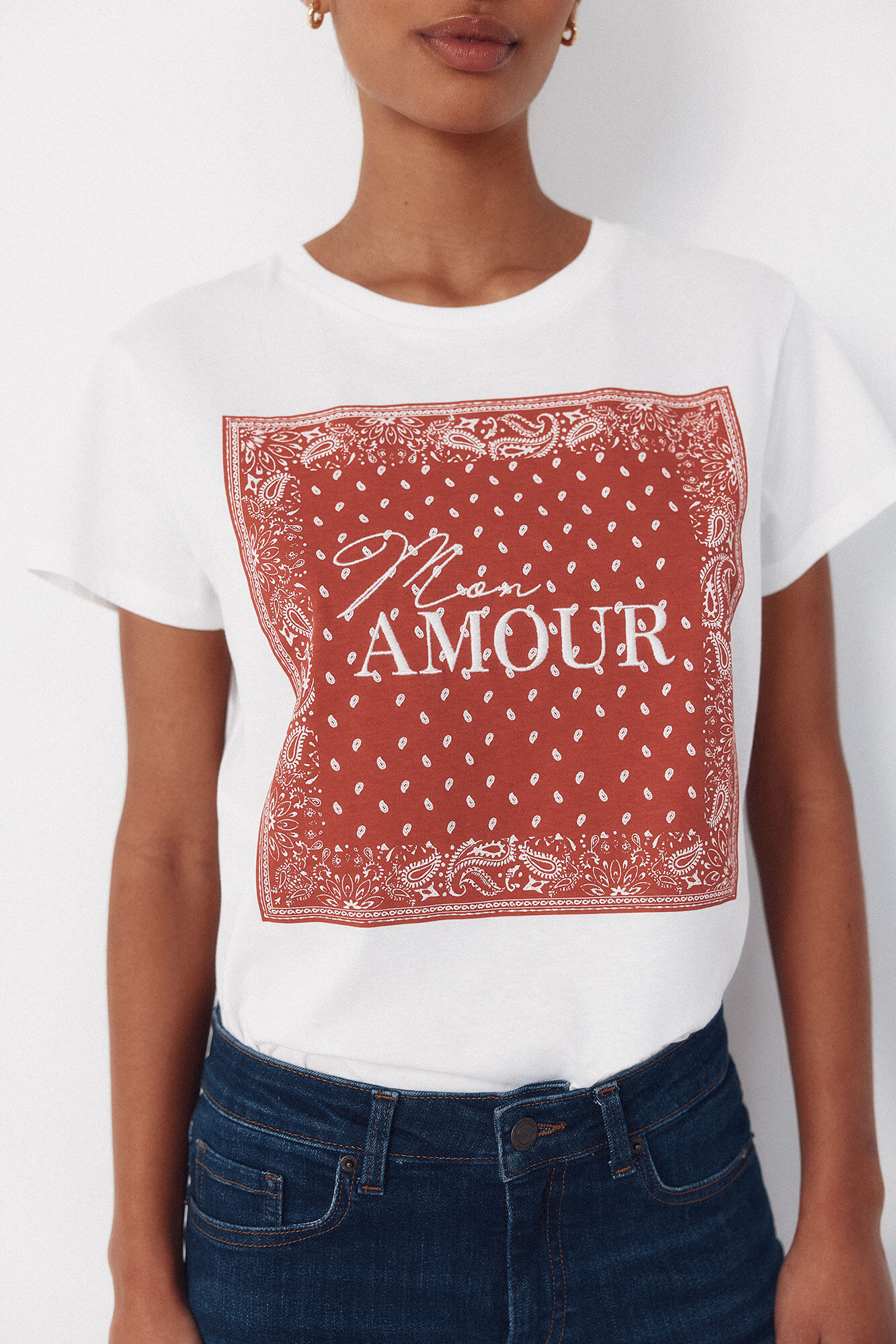 Cortefiel Camiseta com estampado posicional